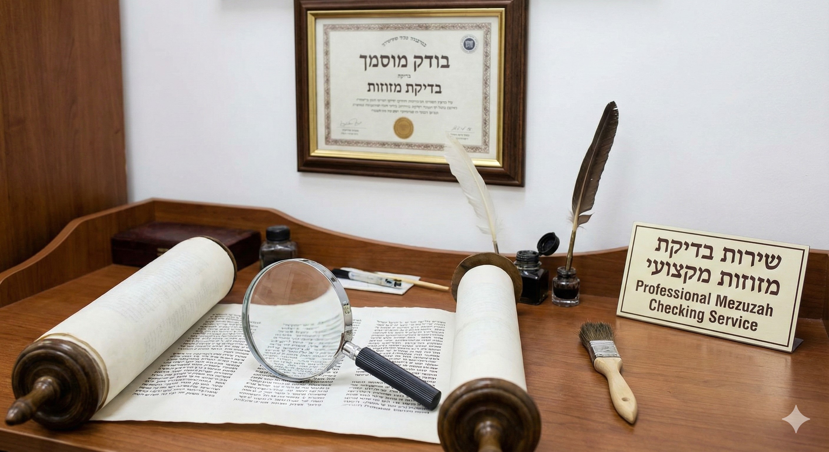 סופר סתם בודק תפילין ומזוזות